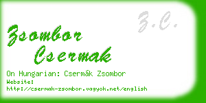 zsombor csermak business card