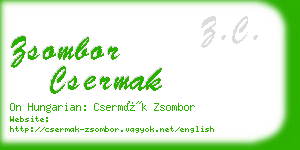 zsombor csermak business card